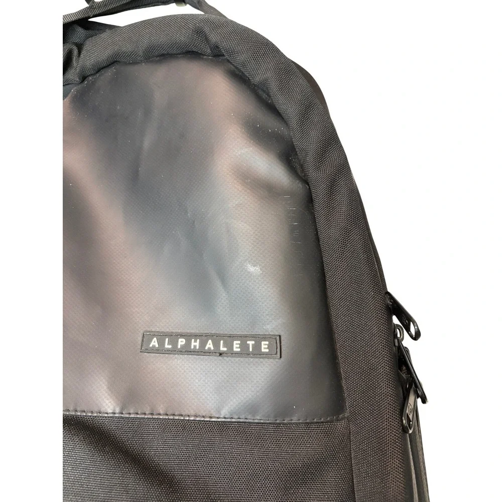 Alphalete Backpack Black Athletic Gym Bag Wolf Logo Water Resistant 13x18